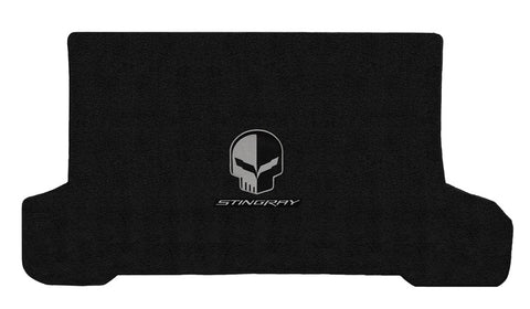 2014-2017 Chevy Corvette Convertible "Jake Skull Logo +Stingray" Ultimat CARGO Mat (Jet Black) by Lloyd Mats