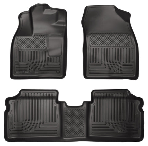Husky WeatherBeater FRONT + BACK SEAT Floor Liners 2013-2015 Toyota Prius (Plug-In Models Only)