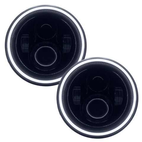 2007-2017 Jeep Wrangler JK Black LED High Power Oracle Halo Headlights (Complete Assemblies)