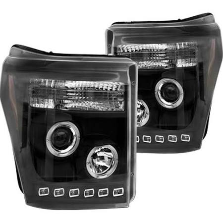 2011-2015 Ford F-250 F-350 SuperDuty Bermuda Black LED Headights by IPCW