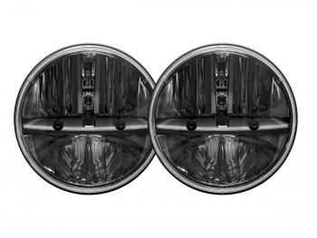 Rigid Industries 7" Round LED Headlights DOT Compliant w/ PWM Adapters (Pair)