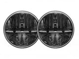 Rigid Industries 7" Round LED Headlights DOT Compliant w/ H13 to H4 Adapters (Pair)