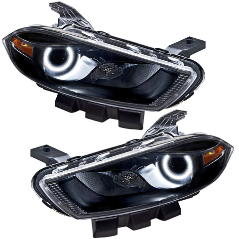 2013-2015 Dodge Dart (Does NOT Fit Models w/ Factory HIDs) Oracle Halo Headlights (Complete Assemblies) BLACK