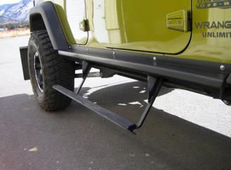 1997-2006 Jeep Wrangler (LJ Models) Step-Sliders - Rock Sliders w/ Electric Step by Rock Slide Engineering