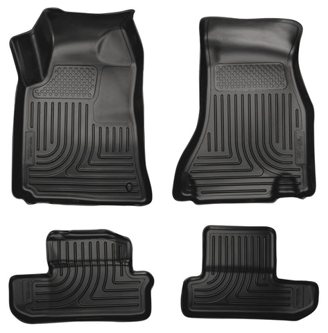 Husky WeatherBeater FRONT + BACK SEAT Floor Liners 2008-2010 Dodge Challenger
