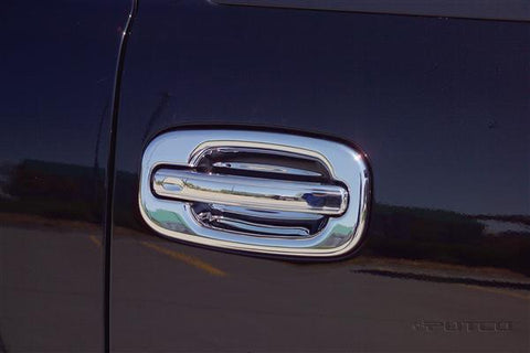 Putco Chrome Door Handle Covers 2002-2006 Cadillac Escalade/EXT/ESV/Platinum (Outer ring only) (w/out Pass. Keyhole)