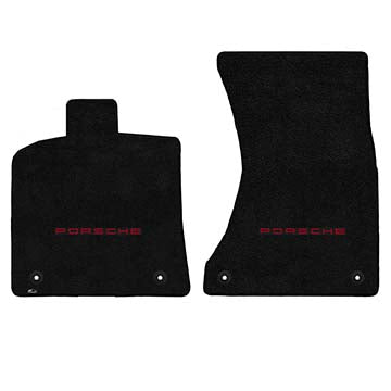 2015-2017 Porsche Macan "Porsche Logo" Ultimat FRONT Seat Floor Mats (Black) by Lloyd Mats