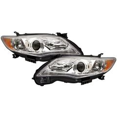 2011-2013 Toyota Corolla (Does not fit models w/ HID) IPCW Chrome Projector Headlights (Pair) w/ DRL