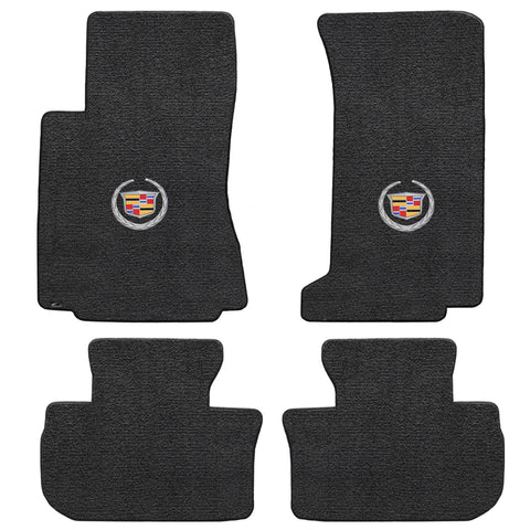 2008-2013 Cadillac CTS AWD Sedan + Wagon "Cadillac Logo" Ultimats Front and Back Seat Floor Mats (Ebony) by Lloyd Mats
