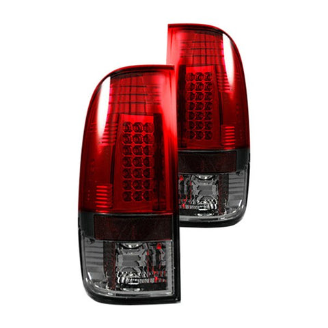 2008-2016 Ford F-250 Superduty F-350 F-450 Red/Smoked Recon LED Tail Lights