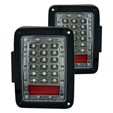 2007-2015 Jeep Wrangler IPCW LED Tail Lights Red