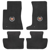 2011-2015 Cadillac CTS-V (Coupe) "Cadillac Logo" Velourtex Front and Back Seat Floor Mats (Ebony) by Lloyd Mats
