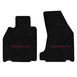 2006-2012 Porsche Cayman (987C w/ Bose Sound) "Porsche Logo" Ultimat FRONT Seat Floor Mats (Black) by Lloyd Mats