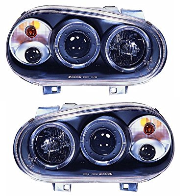 1999-2005 VW Golf 4  w/ Fog Light IPCW Black Projector Headlights