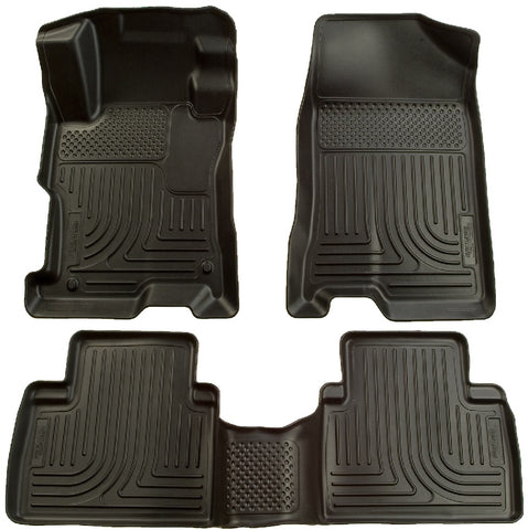 Husky WeatherBeater FRONT + BACK SEAT Floor Liners 2007-2012 Nissan Altima (No Hybrids)