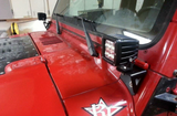 1997-2006 Jeep Wrangler Lower A-Pillar LED Light Mounts (Mounts 2 Rigid D Series Lights)