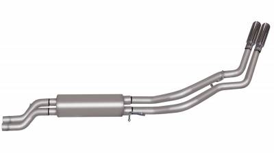 2001-2006 Chevy Silverado GMC Sierra 2500HD 6.0 V8 Crew Cab 6 1/2' Bed Gibson Performance Dual Sport Cat-Back Exhaust (Stainless)
