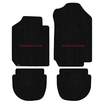 1984-1999 Porsche 911 Coupe "Porsche Logo" Ultimat Front and Back Seat Floor Mats (Black) by Lloyd Mats