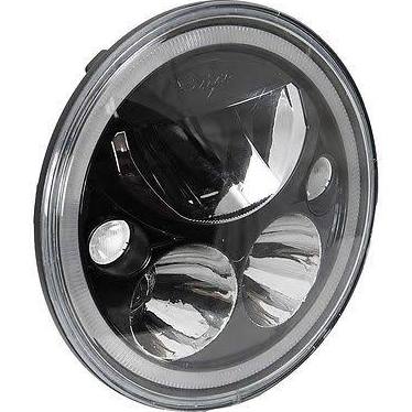 7" Round Black Chrome XMC LED Headlight w/ Halo (Single) by Vision X