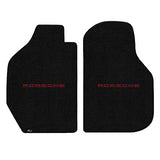 1974-1983 Porsche 911 Targa "Porsche Logo" Ultimat FRONT Seat Floor Mats (Black) by Lloyd Mats