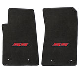 2010-2015 Chevy Camaro "SS Logo" Velourtex FRONT Seat Floor Mats (Ebony) by Lloyd Mats
