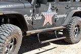 2007-2017 Jeep Wrangler (2 Door Models) Step-Sliders - Rock Sliders w/ Electric Step and Body Armor by Rock Slide Engineering