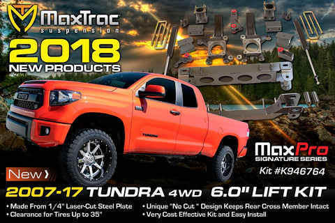 2007-2018 Toyota Tundra 4WD Lift Kit w/ Shocks by MaxTrac 6" Front 4" Rear Lift
