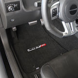 2011-2015 Dodge Challenger "SRT8 Logo" Velourtex Front and Back Seat Floor Mats (Ebony) by Lloyd Mats