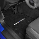 2016-2017 Chevy Camaro "w/ Word Camaro" Velourtex FRONT Seat Floor Mats (Ebony) by Lloyd Mats