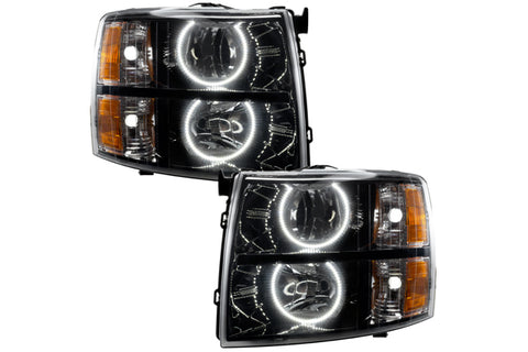 2007-2013 Chevy Silverado Oracle Halo Headlights (Complete Assemblies) BLACK