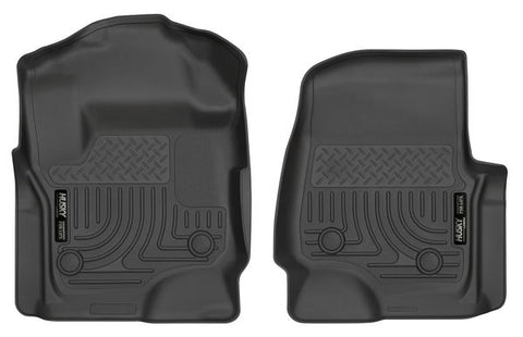 Husky All Weather FRONT Floor Liners 2017 Ford F-250 F-350 F-450 SuperDuty (Models w/ Vinyl Interior)