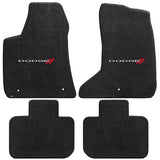 2011-2015 Dodge Charger (AWD Only) "Dodge Logo" Ultimat Front and Back Seat Floor Mats (Ebony) by Lloyd Mats