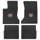 2006-2009 Cadillac SRX (2WD Models) "Cadillac Logo" Velourtex Front and Back Seat Floor Mats (Ebony) by Lloyd Mats