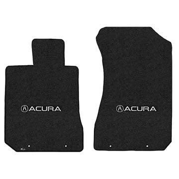 2005-2008 Acura RL "Acura Logo" Velourtex FRONT Seat Floor Mats (Ebony) by Lloyd Mats