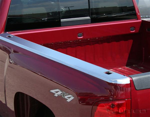 2007-2013 Chevy Silverado (6 1/2' Bed) Putco Stainless Steel Truck Bed Caps (w/ holes) (Pair)