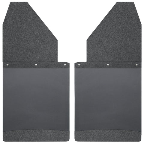 Universal Fit Kickback Mud Flaps by Husky (14" Wide, Black Top and Weight)