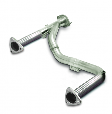 2007-2010 Chevy Silverado, GMC Sierra, Escalade, Suburban, Tahoe 6.2 V8 2.5" Stainless Intermediate Pipes (Non-Catted) by Dynatech
