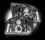 RECON Projector Headlights 2005-2009 Ford Mustang Clear/Chrome