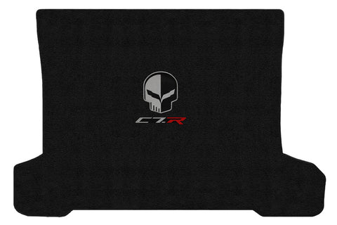 2014-2017 Chevy Corvette Coupe "Jake Skull + C7R Logo" Ultimat CARGO Mat (Jet Black) by Lloyd Mats
