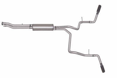 2014-2018 Chevy Silverado GMC Sierra 1500 6.2 V8 5'8" Bed Crew Cab Gibson Performance Dual Cat-Back Exhaust (Stainless)