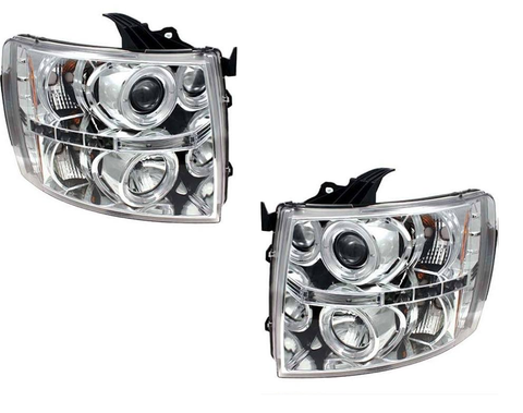 2007-2013 Chevy Silverado IPCW Halo Projector Headlights (Pair)
