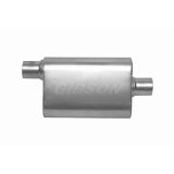 4" x 9" x 13" Oval Superflow Stainless Muffler (3" In Offset 3" Out) by Gibson Performance
