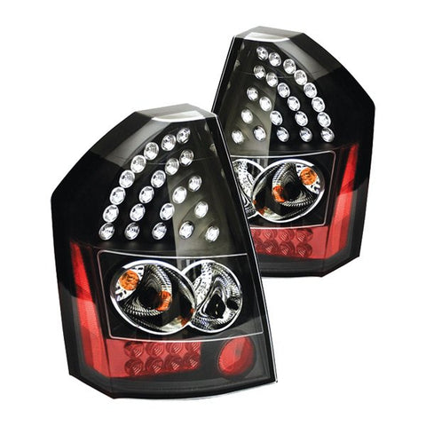 2008-2010 Chrysler 300C IPCW Black LED Tail Lights