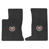 2006-2009 Cadillac SRX (AWD V8 Models) "Cadillac Logo" Velourtex FRONT Seat Floor Mats (Ebony) by Lloyd Mats