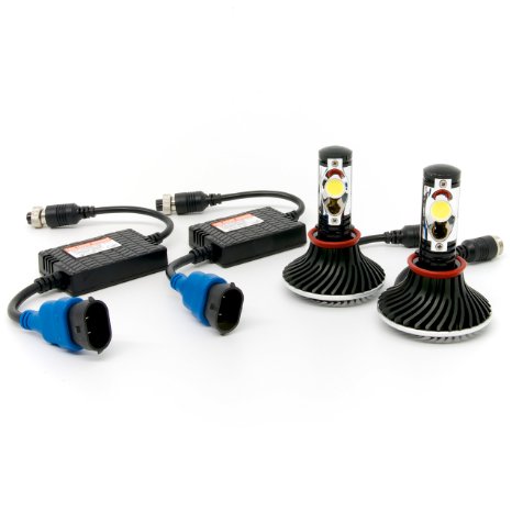 Plasmaglow LED Headlight Conversion Kit (Replaces H7 Halogen Bulbs)