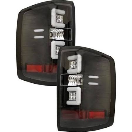 2014-2016 Chevy Silverado 1500 Black LED Tail Lights (Pair)  by IPCW