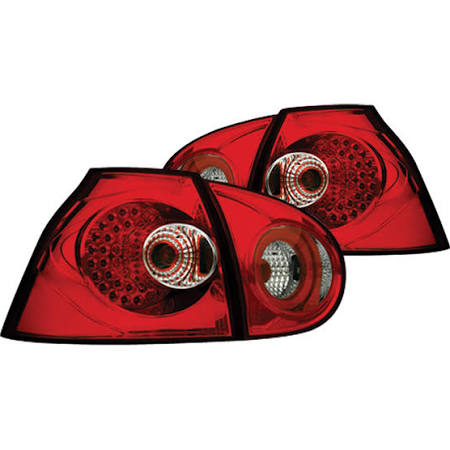 2006-2009 VW GTI 5 Red LED Tail Lights (Pair) by IPCW 