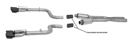 2015-2017 Dodge Challenger Scat Pack / SRT Hellcat Gibson 3" DUAL Performance Cat-Back Exhaust (Stainless w/ Black Tips)
