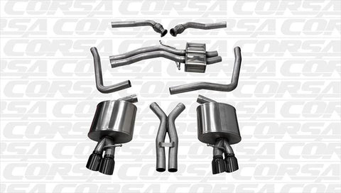 2008-2014 Audi S5 B8 (4.2 V8) Corsa Sport Cat-Back Exhaust BLACK