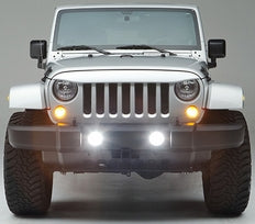 Bright Silver (PS2) Night Hawk Light Brow for 2007-2012 Jeep Wrangler by UnderCover